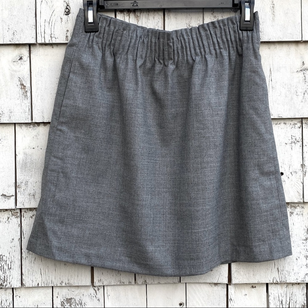 J.Crew Wool Blend Elastic Waist Mini Skirt